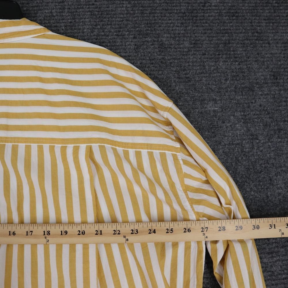 Madewell Oversized Striped Button Down Shirt Womens XL Cotton Casual Office Wear - Picture 6 of 9